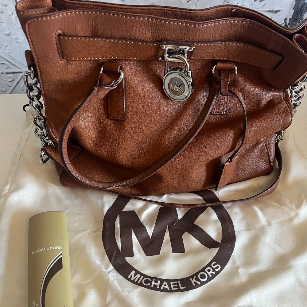 NWOT Michael Kors Handbag Brown Leather w/Strap